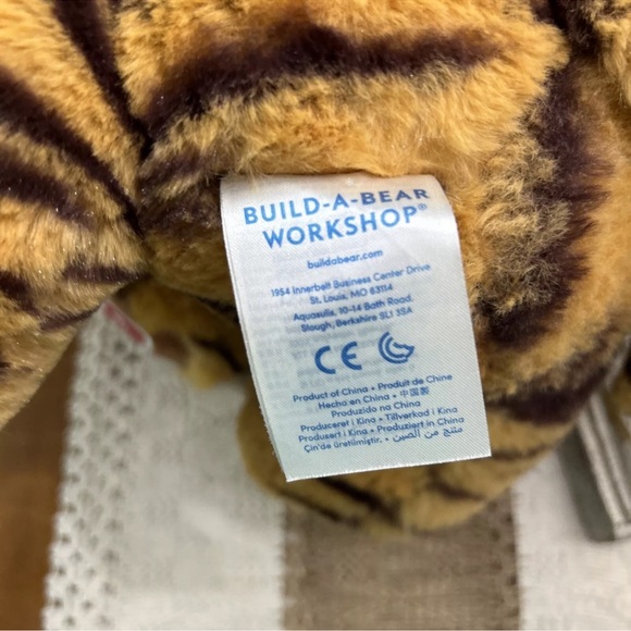 2016 Retired Build A Bear Tiger Cub Plush Stuffed Animal Toy Big Eyes - Picture 5 of 5